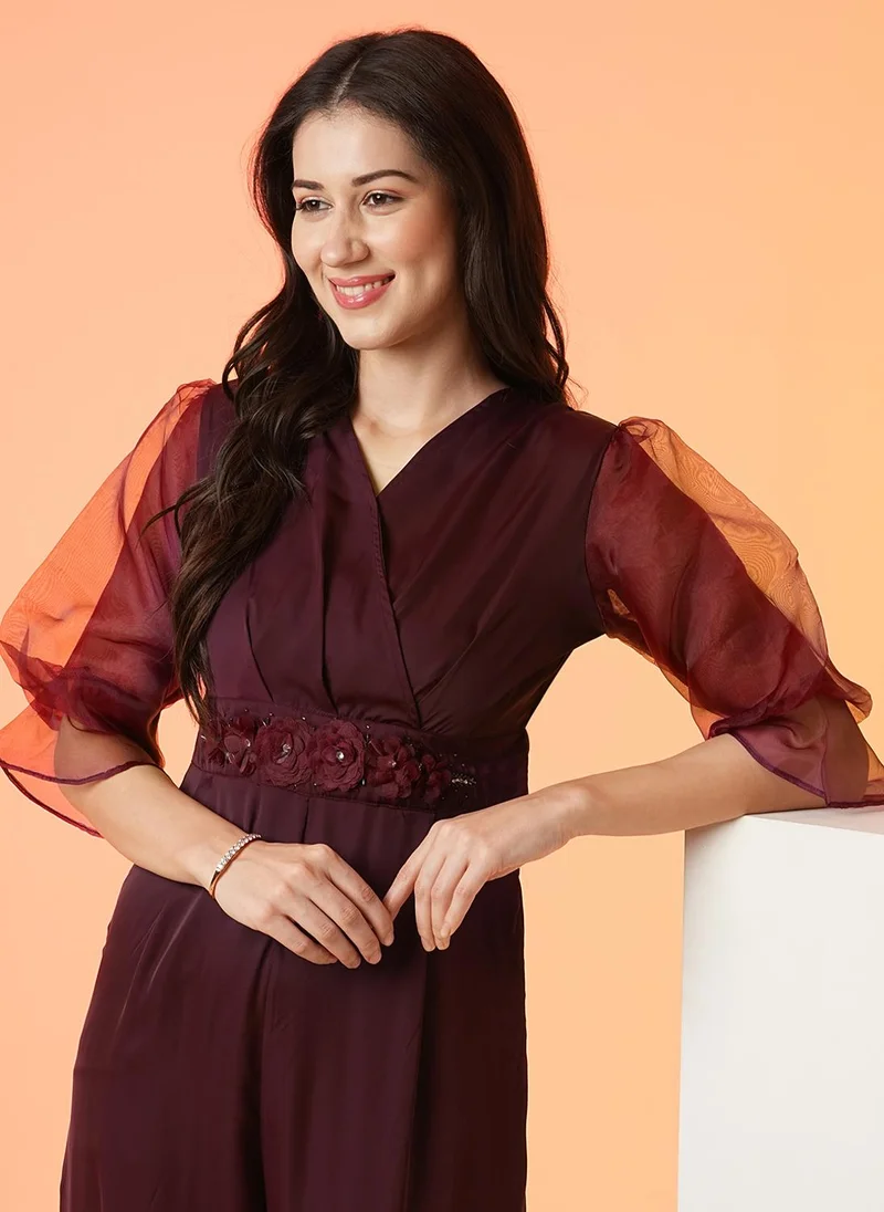 globus Purple Globus Women Applique Party Jumpsuit for Women | Best Price UAE